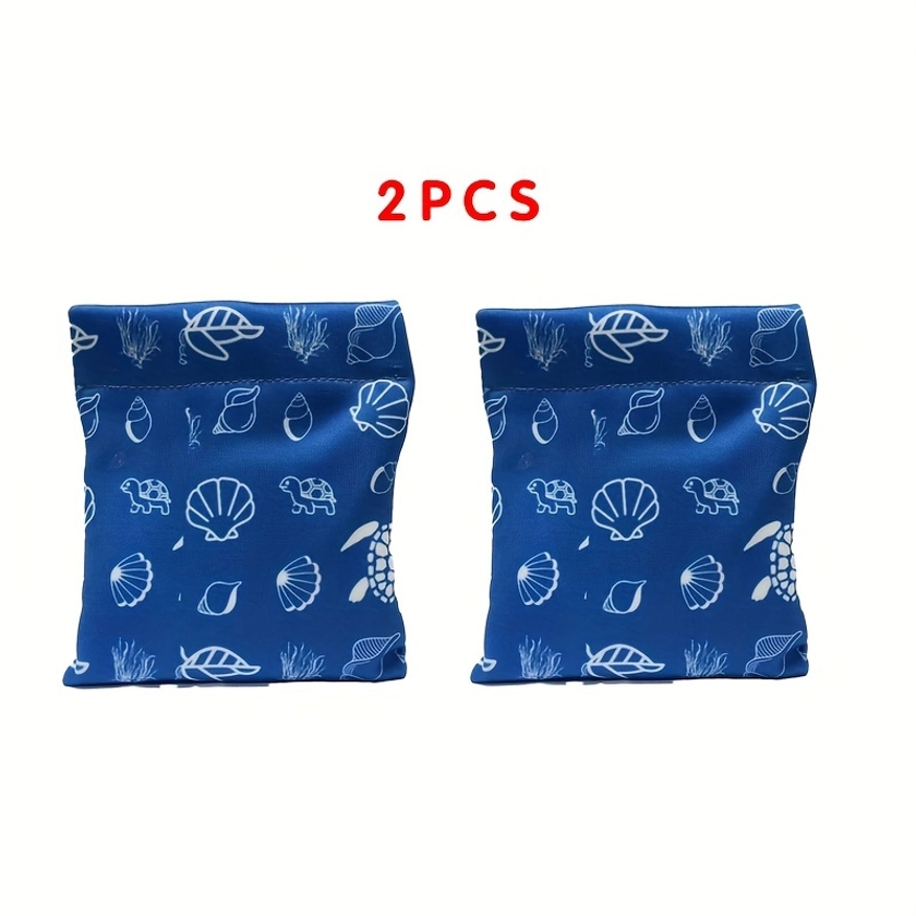 1pc/2pcs Sand Removal Bag, Hawaiian Beach Party Supplies, Beach Party Gifts, Summer Party,Birthday Gift, Sand Remover For Beach, Powder Pouch Sand Rem