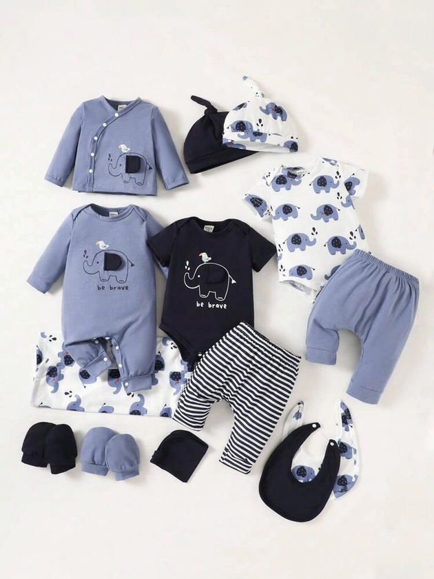 Newborn Lion Print Outfit Set , Baby Boy Clothes