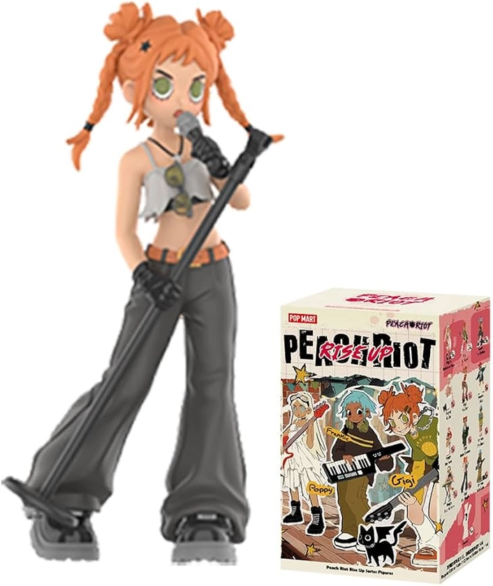 POP MART Peach Riot Rise Up Series Figures 1Box 2.5 inches Articulated Character Premium Design gifts for women Fan-Favorite blind box Collectible Toy Art Toy Action Figure