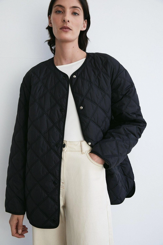 Jackets & Coats | Essential Collarless Liner Jacket | Warehouse