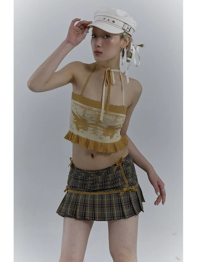 College Plaid Low Waist Pleated Skirt【s0000001976】