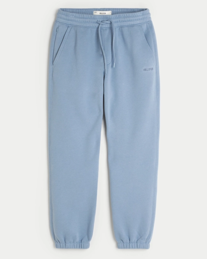 Men's Relaxed Fleece Logo Joggers | Men's Bottoms | HollisterCo.com