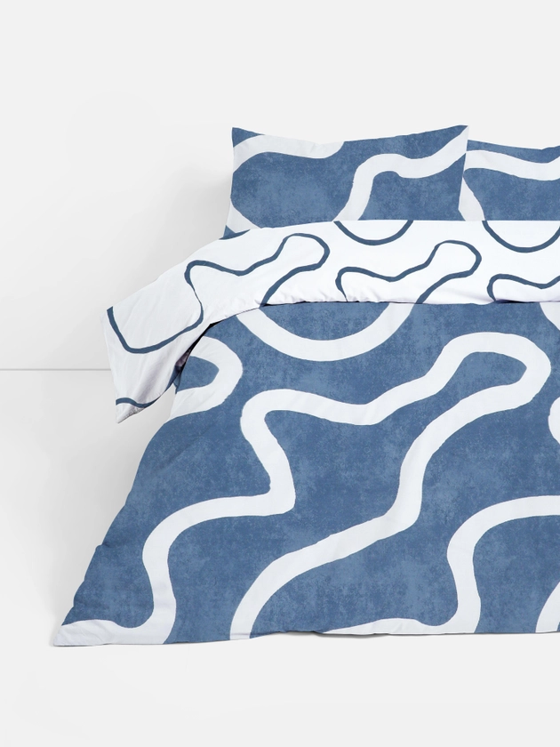 Abstract Curve Double Duvet Cover Set