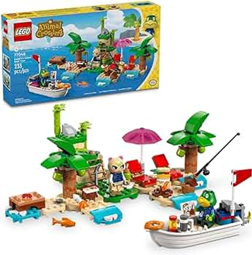 LEGO Animal Crossing Kapp’n’s Island Boat Tour, Buildable Video Game Toy for Kids, Includes 2 Minifigures from The Series Marshal and Kapp'n, Animal Crossing Toy for 6 Year Old Boys and Girls, 77048