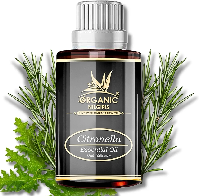 Buy ORGANIC NILGIRIS - Live with Radiant Heath Citronella Essential Oil: Refreshing Aroma for Insect Repellent, Mosquito Defense, Floor Cleaning, and Air Freshening Bliss-(15ml-1p) Online at Low Prices in India - Amazon.in