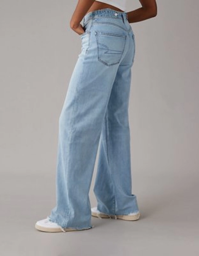 AE Dreamy Drape Stretch Super High-Waisted Baggy Wide-Leg Jean