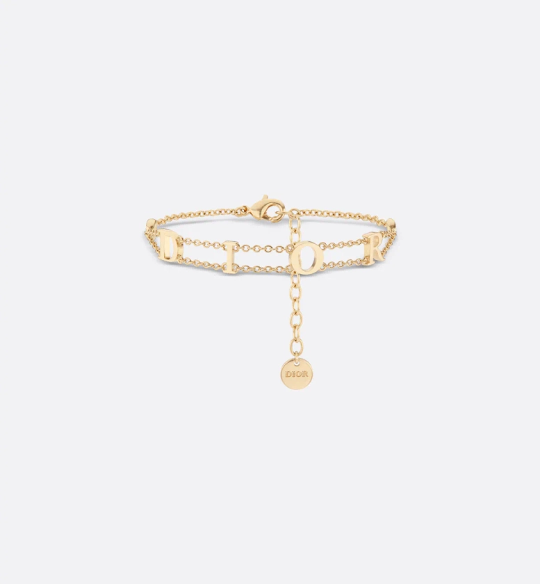 Dio(r)evolution Bracelet Gold-Finish Metal and Silver-Tone Crystals | DIOR