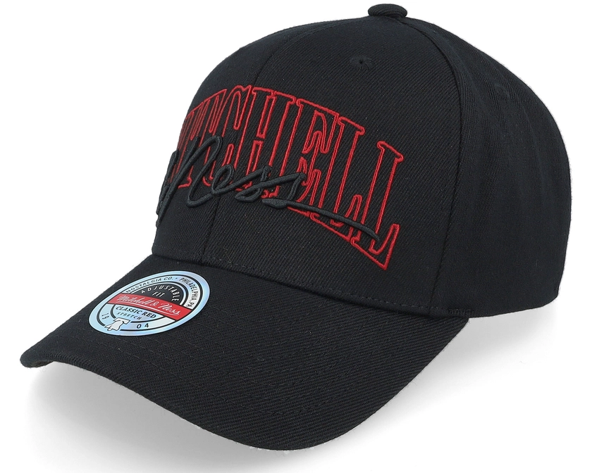 Zone Classic Red Black Adjustable - Mitchell & Ness keps - Hatstore.se