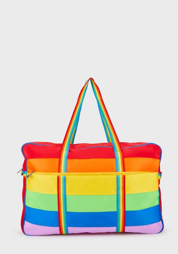 Delia’s Rainbow Stripe Weekender Bag