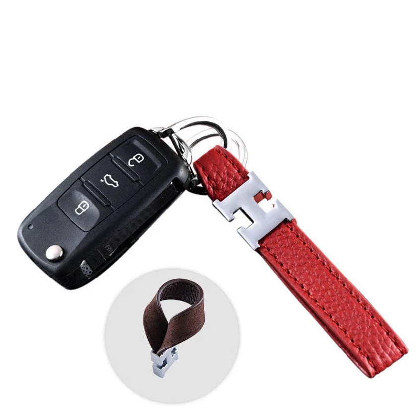 Porte-clés de voiture en cuir PU, porte-clés pour BMW, Ford, VW, Mazda, Audi, Mercedes Benz, Jeep, Subaru, 4 couleurs