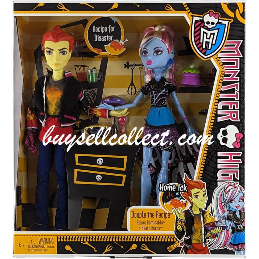 Monster High HOME ICK Abbey and Heath Double the Recipe doll set NRFB New In Box