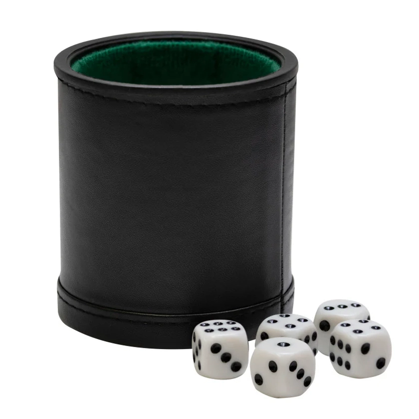 Fat Cat Dice and Leatherette Dice Cup
