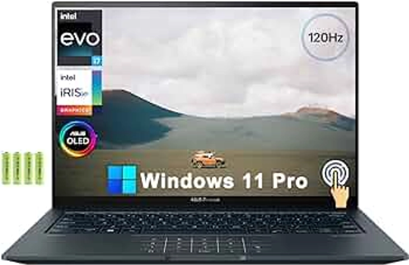 Asus Zenbook 14X OLED Business Laptop[Windows 11 Pro], 14.5 pulgadas 2.8K (2880 x 1800) 120Hz visualización táctil, 13ª generación Intel 14-Core i7-13700H, 16GB LPDDR5 RAM, 512GB SSD, KB retroiluminado, WiFi, Thunderbolt 4, con batería