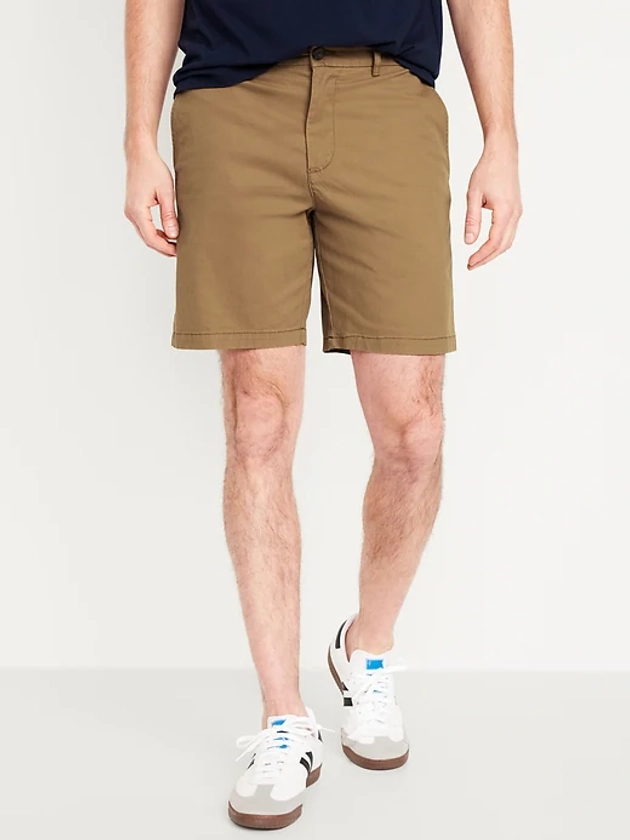 Slim Built-In Flex Rotation Chino Shorts -- 8-inch inseam