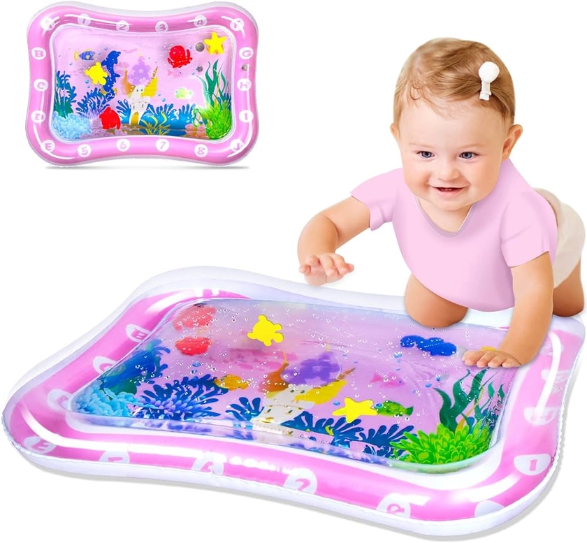 HahaGift Baby Toys 0-6-12 Months Girls Gifts, Baby Stuff for Newborn Toys 0-3-6 Months Inflatable Baby Tummy Time Water Mat Sensory Toys for 0-3-6-12 Months Development Activity Toys 6 to 12 Months : Amazon.co.uk: Baby Products