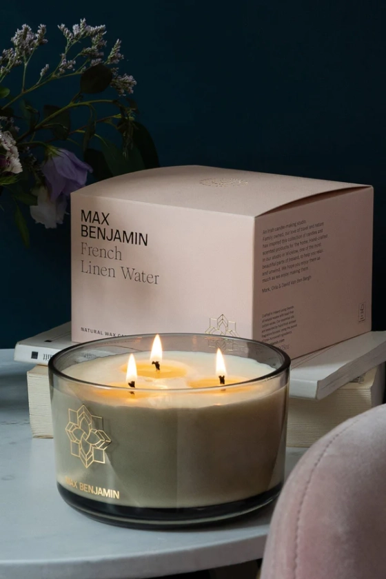 French Linen 3 Wick Candle | Home Fragrance | Carraig Donn