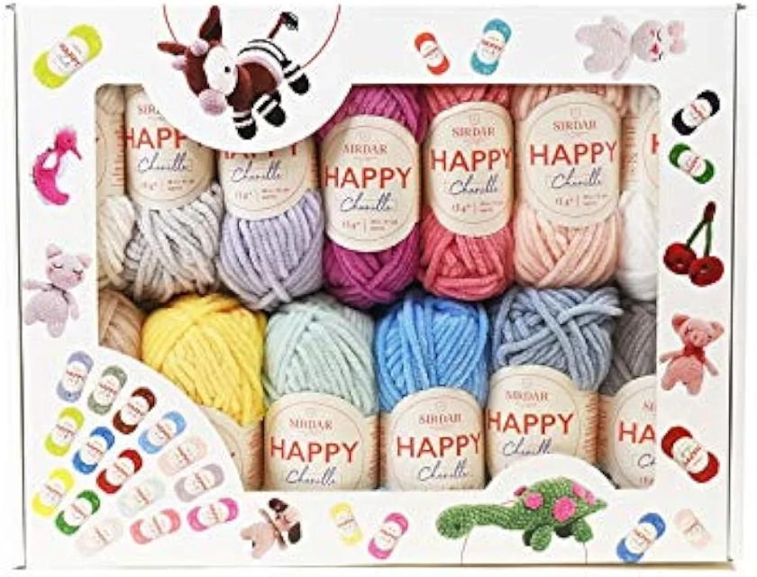 Sirdar Happy Chenille 25 Colours Assortment Box