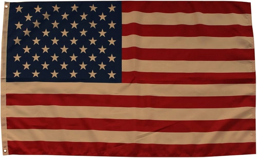 Tea Stained American Flag Grommet Flag Patriotic USA 3' x 5' Briarwood Lane