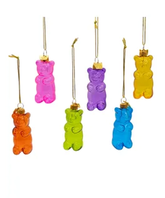 Noble Gems™ Glass Gummy Bear Ornaments, 6-Piece Set