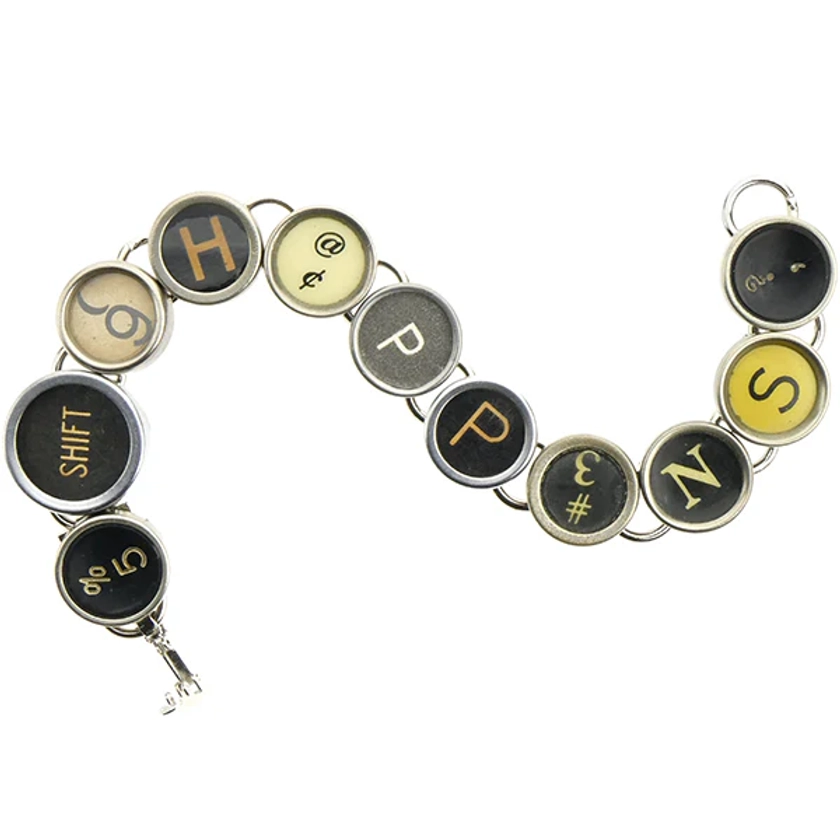 Shift Happens Typewriter Key Bracelet