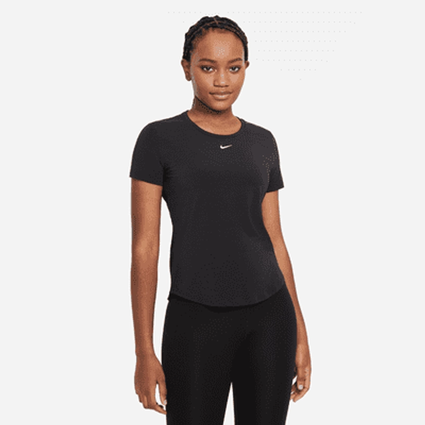 Haut à manches courtes et coupe standard Nike Dri-FIT UV One Luxe pour femme. Nike BE