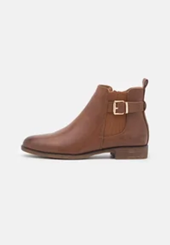 COMFORT - Boots à talons - cognac