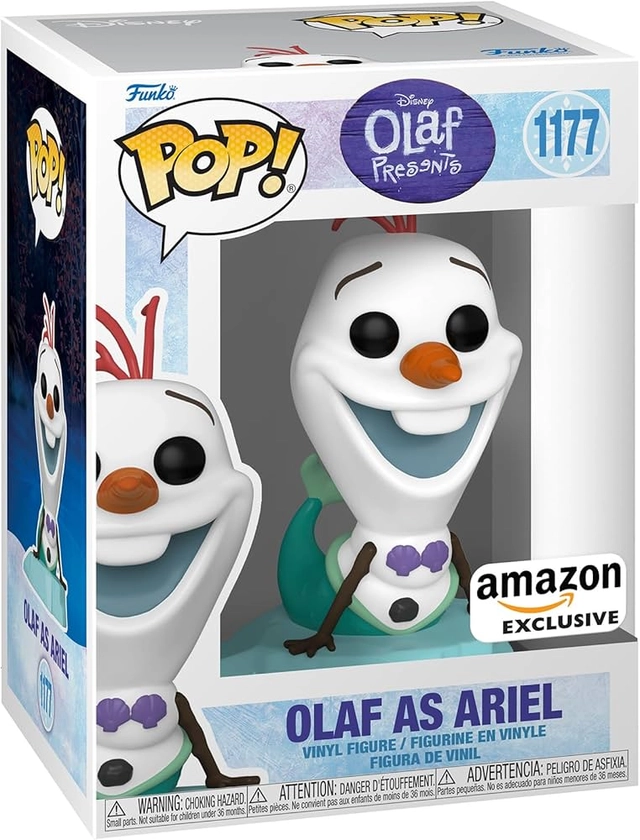 Funko Pop! Disney: Frozen - Olaf As Ariel - la Reine des Neiges - Exclusivité Amazon - Figurine en Vinyle à Collectionner - Idée de Cadeau - Produits Officiels - Jouets pour Les Enfants et Adultes : Amazon.fr: Jeux et Jouets