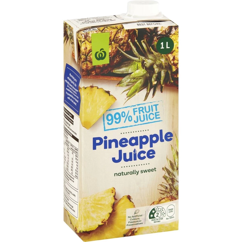 Woolworths No Added Sugar Pineapple Juice 1L | Woolworths