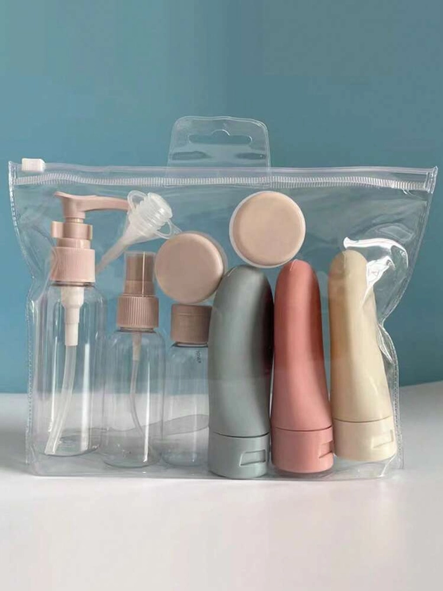 Set Di 11 Bottiglie Ricaricabili Per Lozioni Cosmetiche Da Viaggio, Contenitori Vuoti Per Liquidi Cosmetici, Decorazione Casa (soggiorno, Camera Da Letto, Bagno), Oggetti Da Viaggio, Regali Per Uomo, Mamma, Papà, Amici Durante Matrimoni, Feste, Compleanni, Capodanno, Accessori, Regali Divertenti