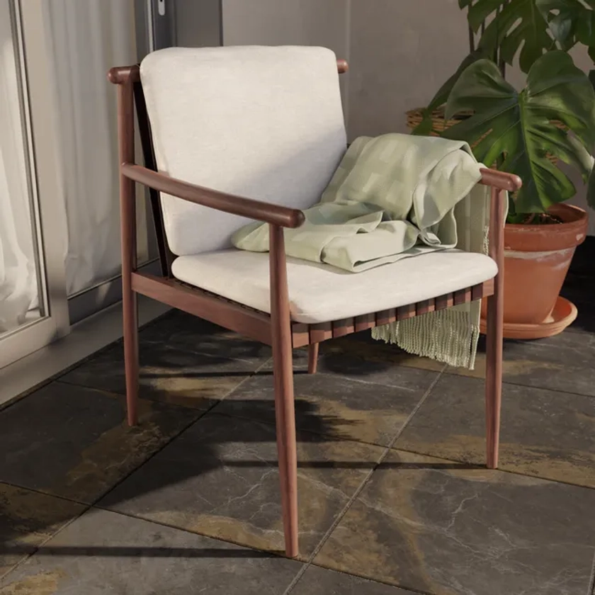 Set de 2 fauteuils en aluminium effet bois Retro NATERIAL | Leroy Merlin