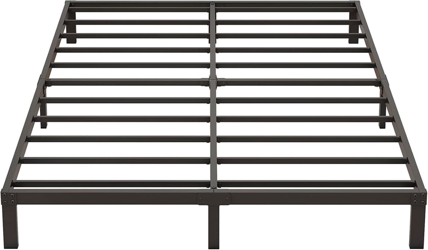 9 Inch Low King Bed Frame Heavy Duty Metal Platform, No Box Spring Needed, Easy Assembly Mattress Foundation, No Noise, Black