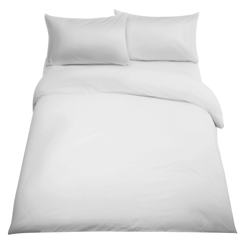 John Lewis Soft & Silky Specialist Temperature Balancing 400 Thread Count Super King Duvet Cover, White