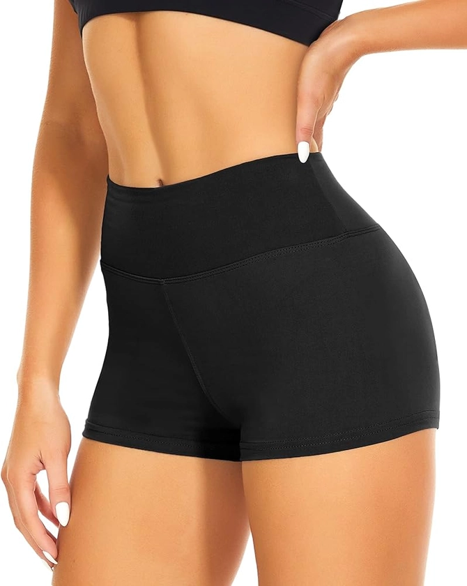 CAMPSNAIL Workout Biker Shorts Women - 3"/5"/8" High Waisted Tummy Control Spandex Booty Volleyball Shorts for Yoga Dance