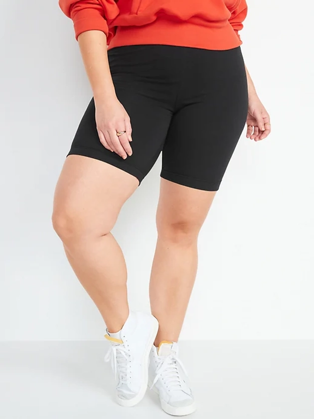 High-Waisted Biker Shorts -- 8-inch inseam