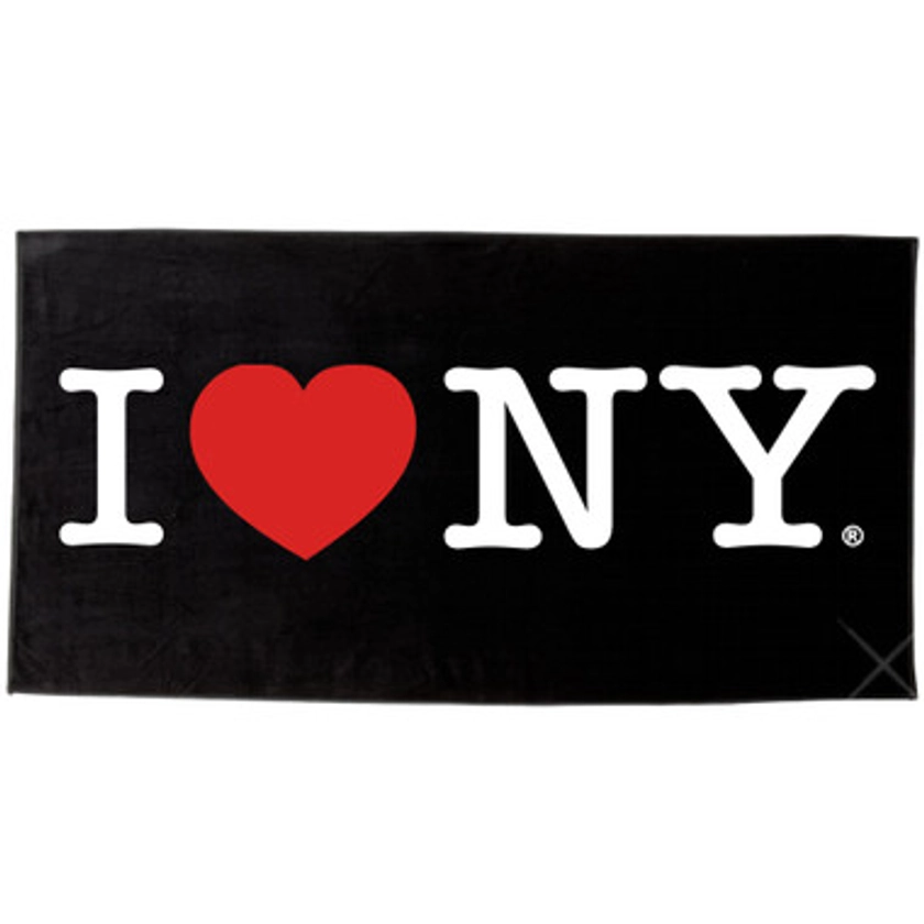 I Love NY Beach Towel - Black