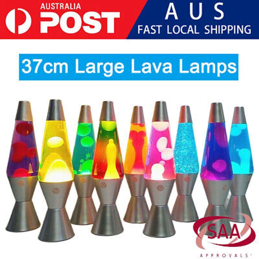 NEW Lava Lamp 37 cm Silver Base [RM-KM802*] Varies COLORs Party Night Light | eBay