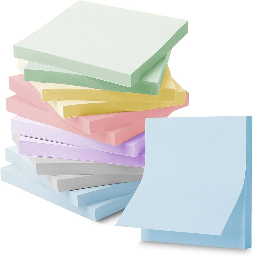 Amazon.com : Mr. Pen- Bulk Sticky Notes, Morandi Colors Self-Stick Aesthetic, Colorful, 3”x3”, 12 Pads : Office Products