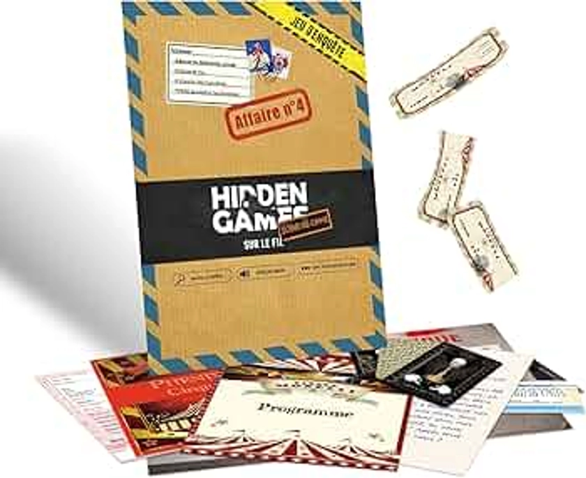 Hidden Games Scène du Crime - sur Le Fil - Jeu de scène de Crime réaliste, Jeu de détective passionnant, Jeu d'Escape Room