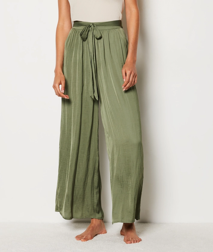 Pantalon de pyjama satiné coupe large POLYESTER - ETAM