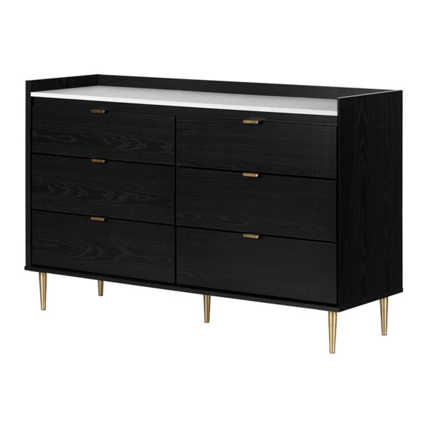 Hype - 6-Drawer Double Dresser, Two Tone *D