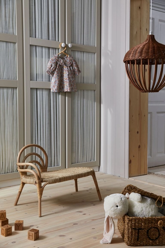 Children's rattan chaise longue - Light beige - Home All | H&M GB