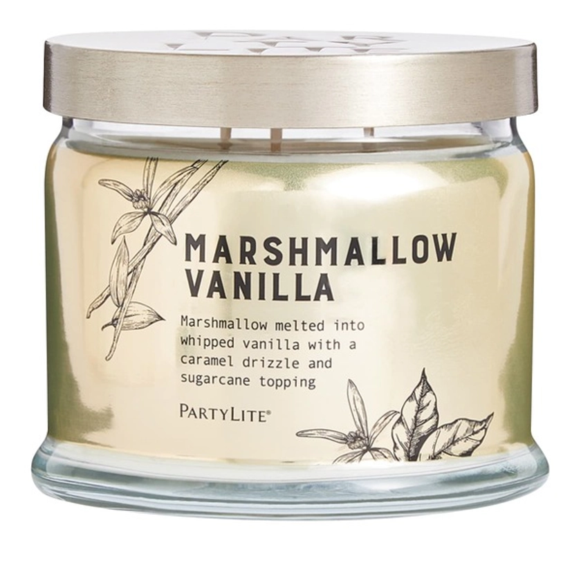 Pot à bougie 3 mèches Marshmallow Vanilla | PartyLite