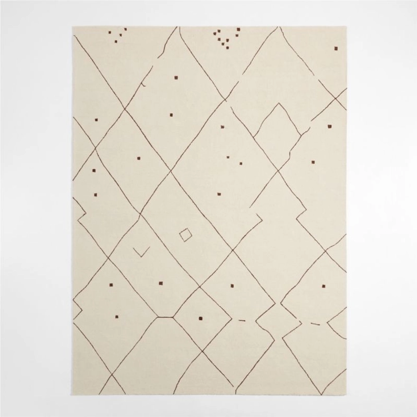 Fez Performance Hand-Tufted Sand Brown Area Rug 6'x9' | Crate & Barrel