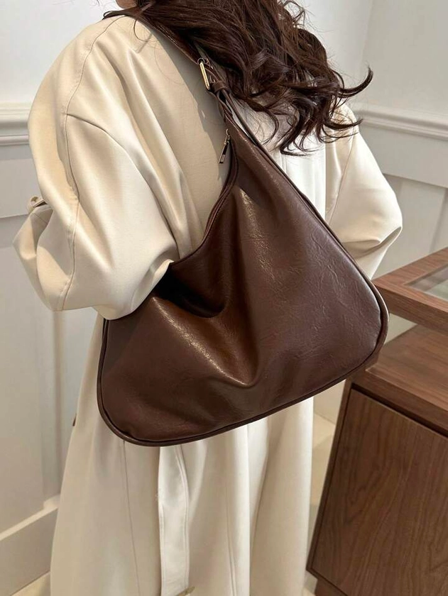 2024 Spring New Arrival Retro Minimalist Handbag For Women, Streetstyle Shoulder And Handbag | SHEIN USA