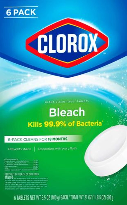 Clorox Limpiador de Inodoros 6 Unidades / 100 g
