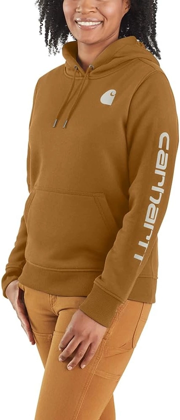 Carhartt Women's Relaxed Fit Midweight Logo Sleeve Graphic Sweatshirt