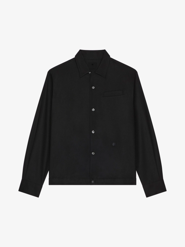 Surchemise en laine à détail 4G - noir | GIVENCHY FR