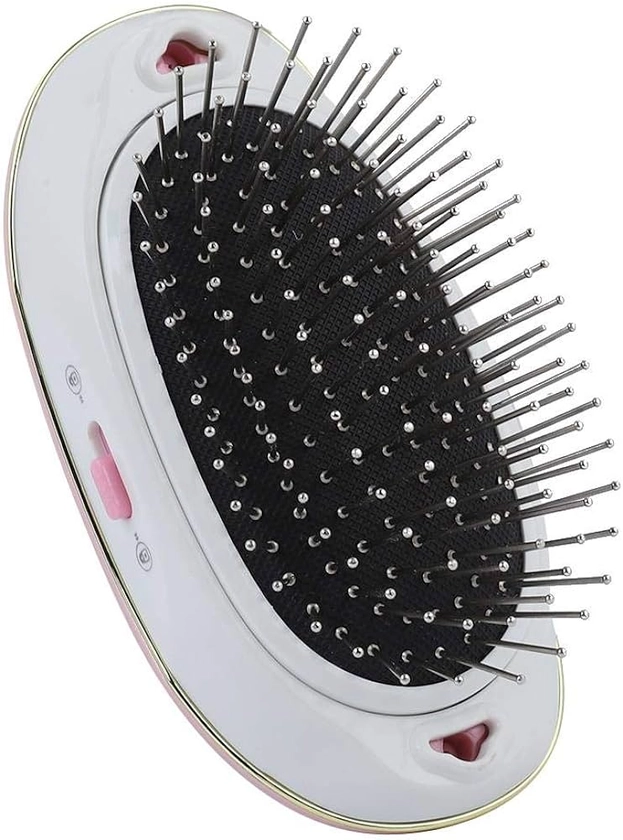 Amazon.com : Hair Brush, Negative Ion Anti-static Massaging Hairbrush Electric Massage Comb Scalp Massager Straightening Brush, Battery Operated(Pink) : Beauty & Personal Care