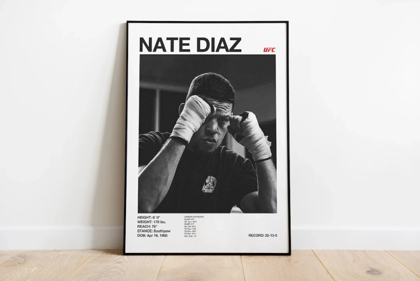 Nate Diaz affiche UFC numérique - Etsy France