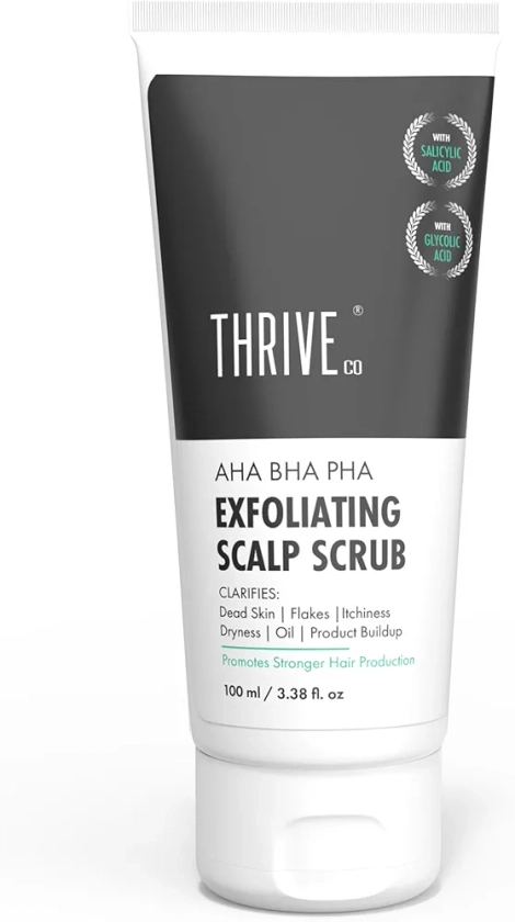 ThriveCo AHA BHA PHA Exfoliating Scalp Scrub | Clears Dandruff, Dead Skin, Oil & Product Buildup And Promotes Hair Growth | Acts On Dry, Flaky & Itchy Scalp | For Men & Women | 100ml : Amazon.in: Beauty